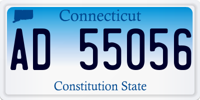 CT license plate AD55056