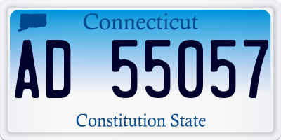 CT license plate AD55057