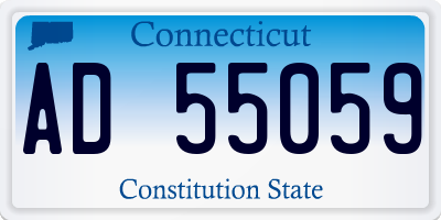CT license plate AD55059