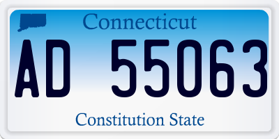 CT license plate AD55063