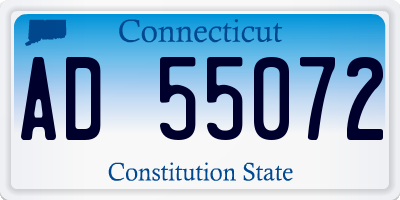 CT license plate AD55072