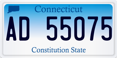 CT license plate AD55075