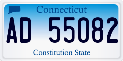 CT license plate AD55082