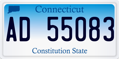CT license plate AD55083