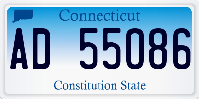 CT license plate AD55086