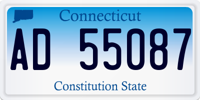 CT license plate AD55087