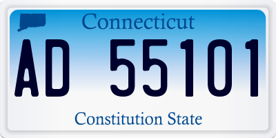 CT license plate AD55101