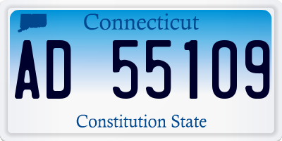 CT license plate AD55109