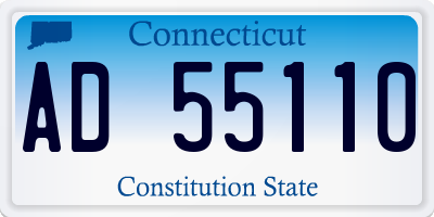 CT license plate AD55110