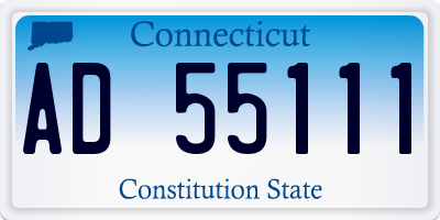 CT license plate AD55111