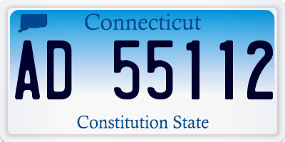 CT license plate AD55112