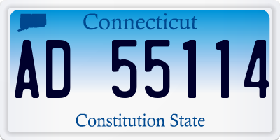 CT license plate AD55114