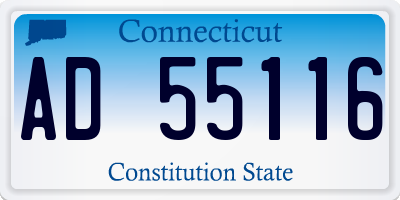 CT license plate AD55116