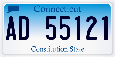 CT license plate AD55121