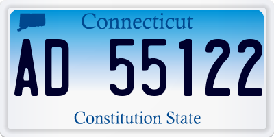 CT license plate AD55122