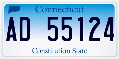 CT license plate AD55124