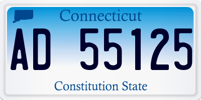 CT license plate AD55125