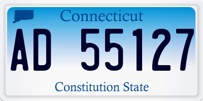 CT license plate AD55127