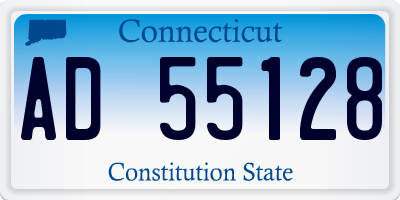 CT license plate AD55128