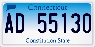 CT license plate AD55130