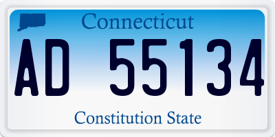 CT license plate AD55134