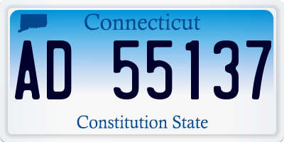 CT license plate AD55137