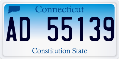 CT license plate AD55139