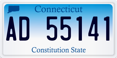 CT license plate AD55141