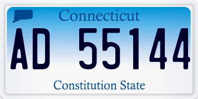 CT license plate AD55144