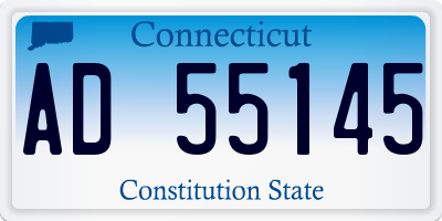 CT license plate AD55145