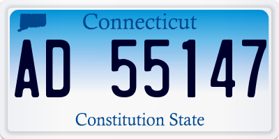CT license plate AD55147