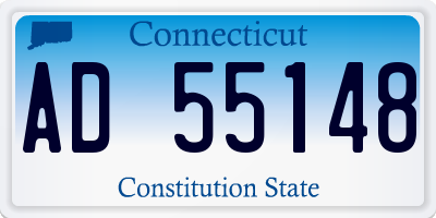 CT license plate AD55148