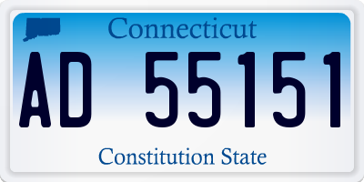 CT license plate AD55151