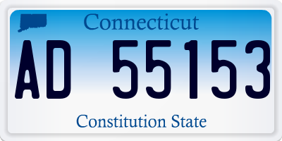 CT license plate AD55153
