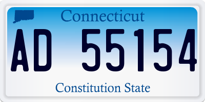 CT license plate AD55154