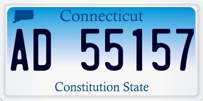CT license plate AD55157