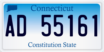 CT license plate AD55161