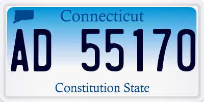 CT license plate AD55170