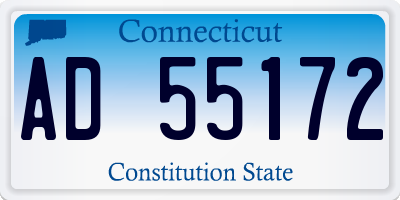 CT license plate AD55172