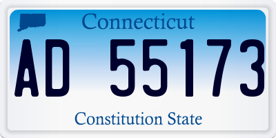 CT license plate AD55173