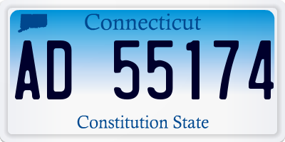 CT license plate AD55174