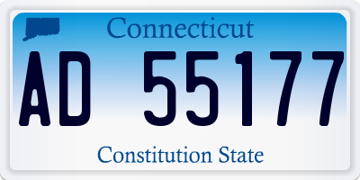 CT license plate AD55177