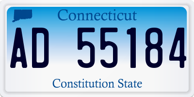 CT license plate AD55184