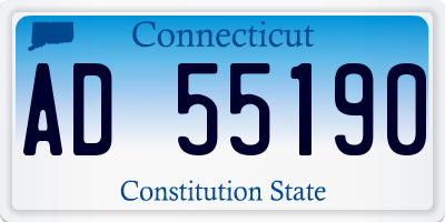 CT license plate AD55190