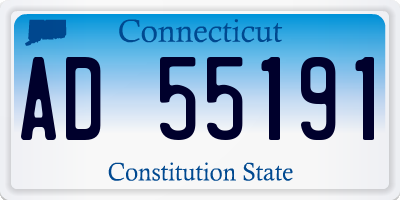 CT license plate AD55191