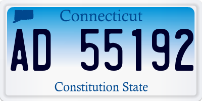 CT license plate AD55192