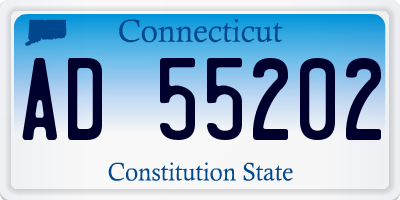 CT license plate AD55202