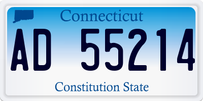 CT license plate AD55214