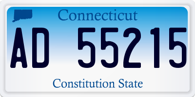 CT license plate AD55215