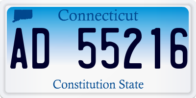CT license plate AD55216